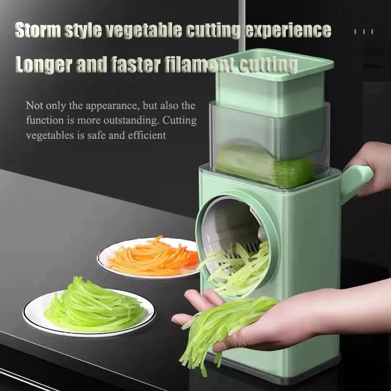 Chefilla 5-in-1 Vegetable & Fruit Cutter – Manual Chopper with Steel Blades