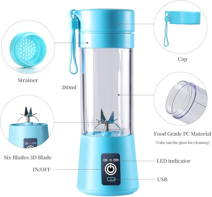 Chefilla Portable & Rechargeable Juicer Blender – Fresh Smoothies Anywhere, Anytime