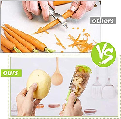 Chefilla Stainless Steel Vegetable Peeler with Container