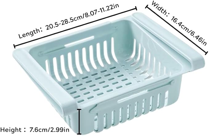 Chefilla Adjustable Fridge Organizer Tray – Expandable Storage Basket