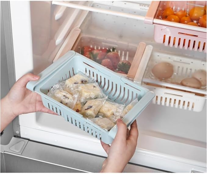 Chefilla Adjustable Fridge Organizer Tray – Expandable Storage Basket