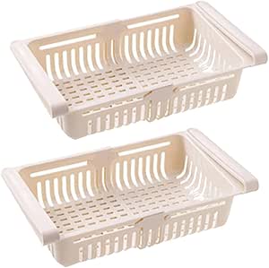 Chefilla Adjustable Fridge Storage Basket – Light Blue