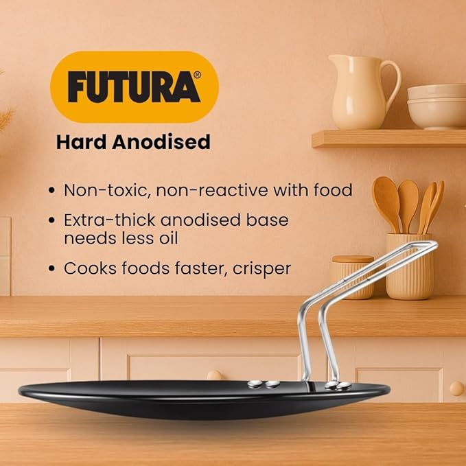Chefilla 28cm Hard Anodised Tava for Roti & Dosa