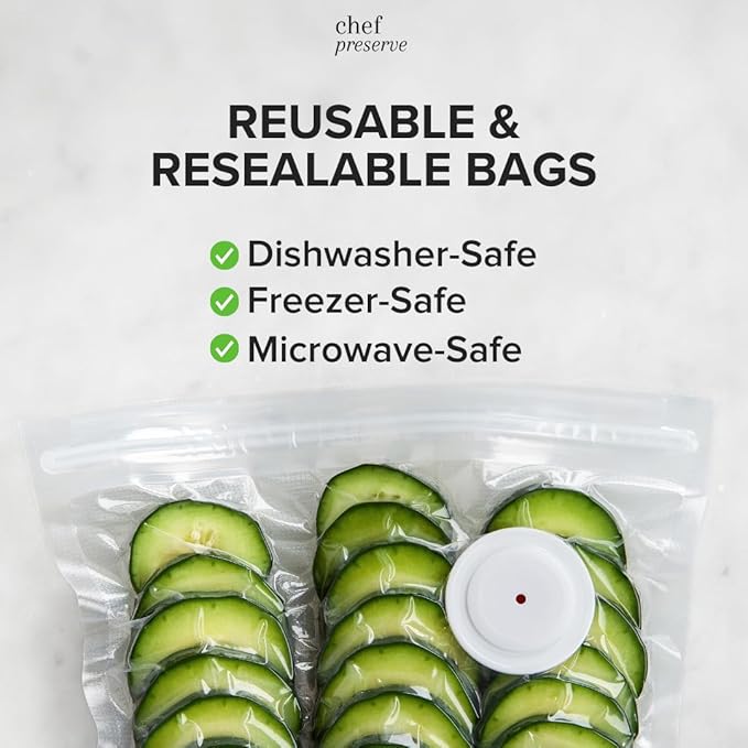Chefilla Portable Vacuum Food Sealer with 30 Bags
