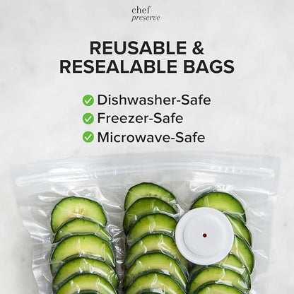 Chefilla Portable Vacuum Food Sealer with 30 Bags