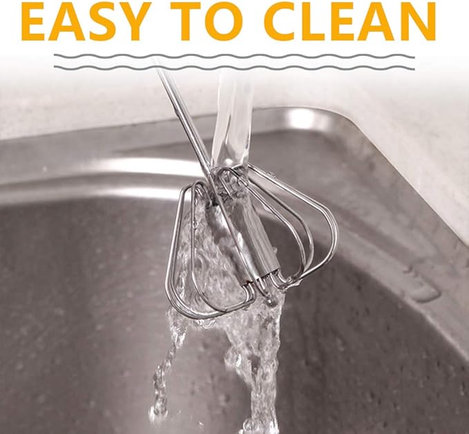 Chefilla Hand Mixer – Semi-Automatic Stainless Steel Egg Beater for Effortless Whisking & Mixing