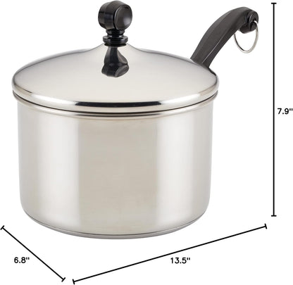 Chefilla 3 Quart Stainless Steel Sauce Pan with Lid