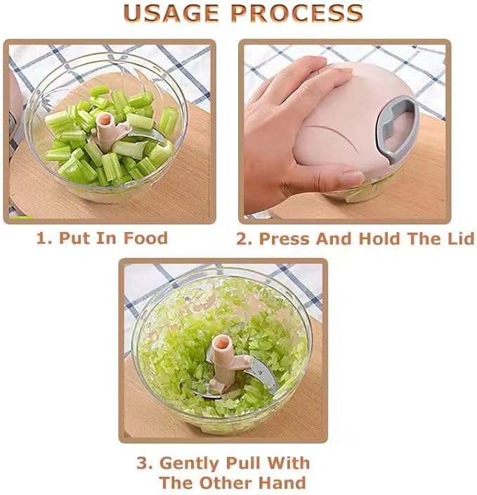 Chefilla Manual Hand Pull Food Chopper – Large Size