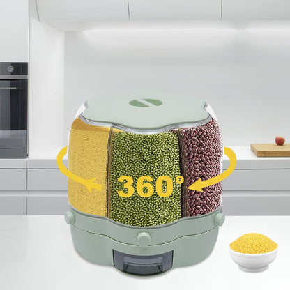 Chefilla 360° Rotating Rice Dispenser – 7L Dry Food Storage Container