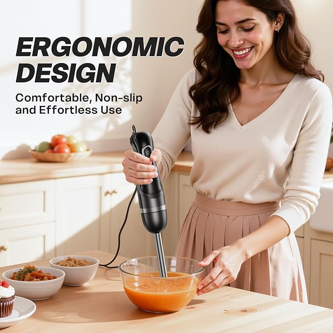 Chefilla Immersion Hand Blender – 2-Speed Stick Mixer