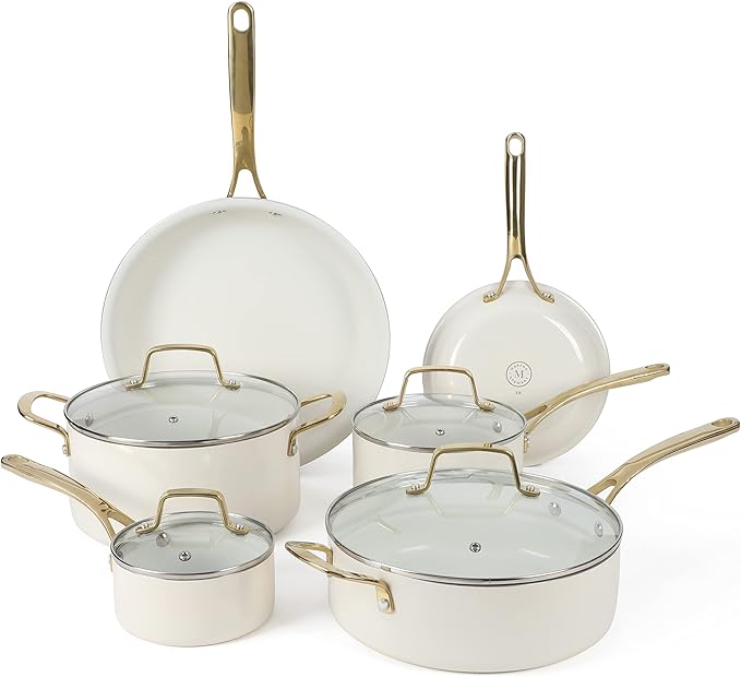 Chefilla 10-Piece Ceramic Nonstick Cookware Set