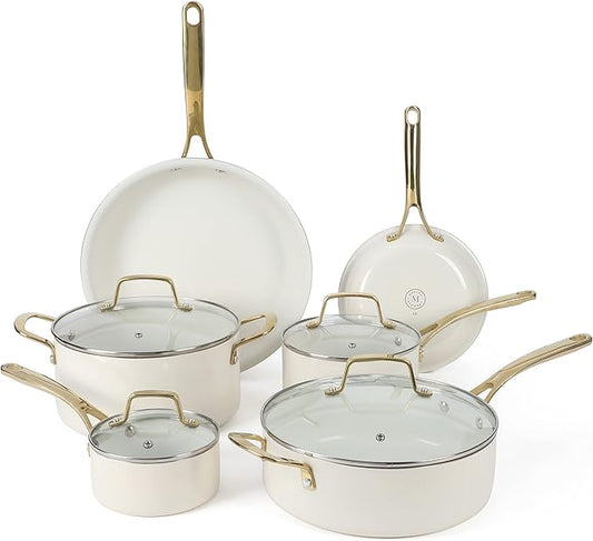Chefilla 10-Piece Ceramic Nonstick Cookware Set