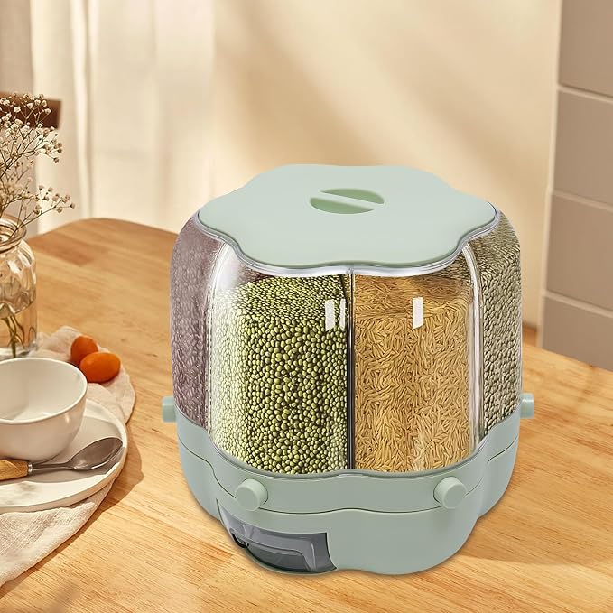 Chefilla 360° Rotating Rice Dispenser – 7L Dry Food Storage Container