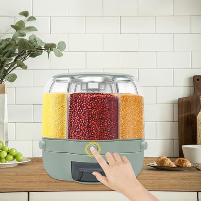 Chefilla 360° Rotating Rice Dispenser – 7L Dry Food Storage Container