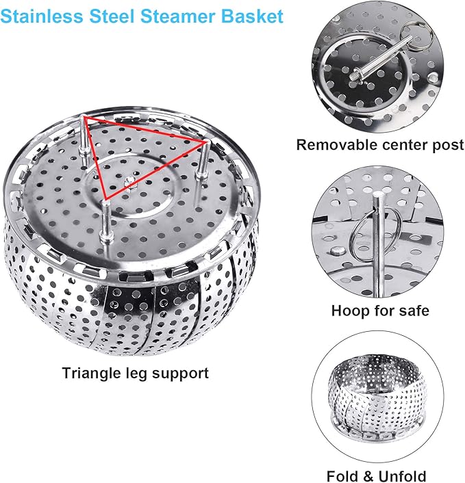 Foldable Stainless Steel Vegetable Steamer