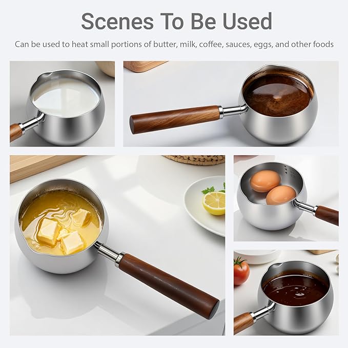 Chefilla 500ml Stainless Steel Butter Warmer Pot with Handle