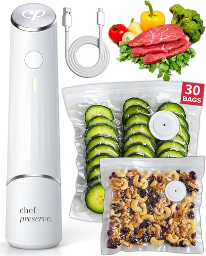 Chefilla Portable Vacuum Food Sealer with 30 Bags