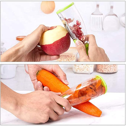 Chefilla Stainless Steel Vegetable Peeler with Container