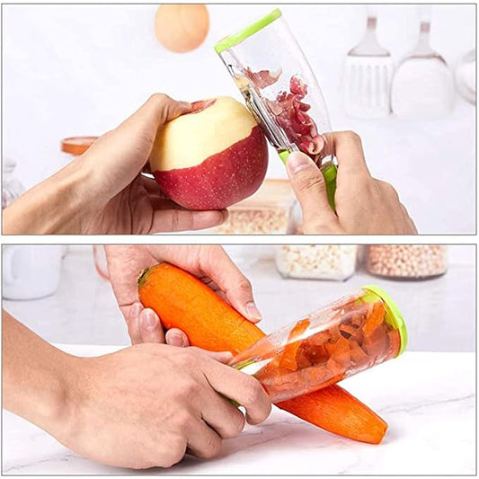 Chefilla Stainless Steel Vegetable Peeler with Container