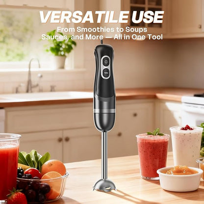 Chefilla Immersion Hand Blender – 2-Speed Stick Mixer