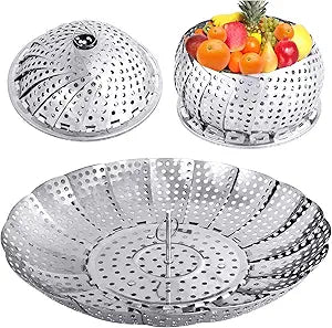 Foldable Stainless Steel Vegetable Steamer