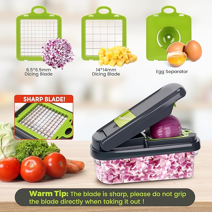Chefilla 12-in-1 Vegetable Chopper with 7 Blades
